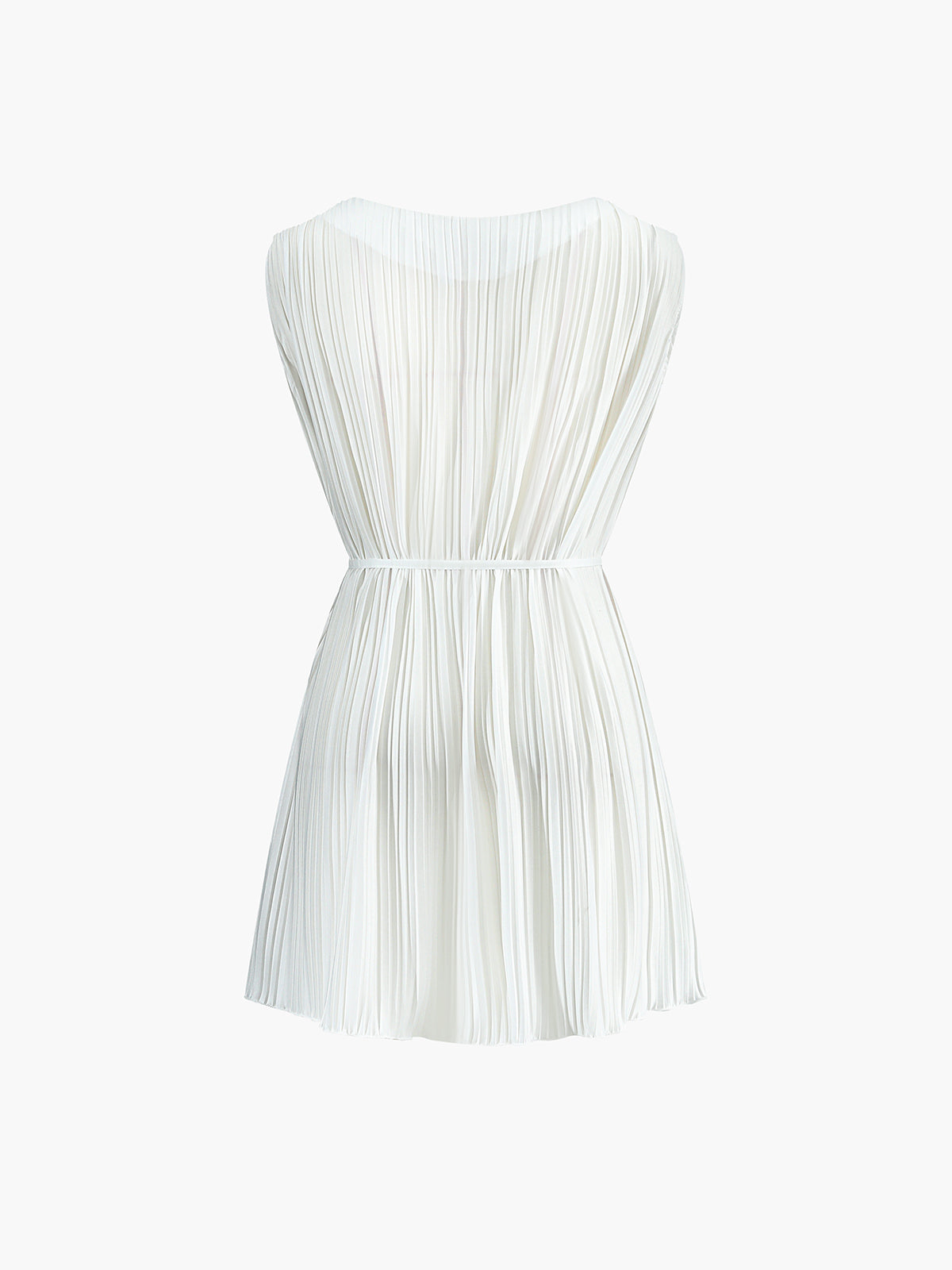 Maxct Solid Belted Pleated Pants Set