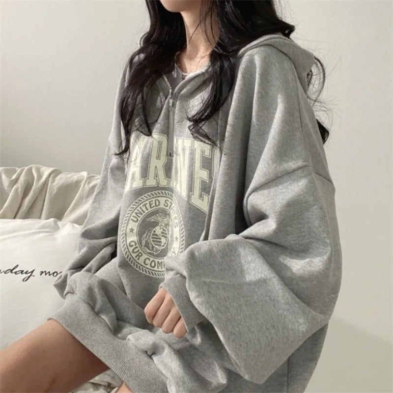 Thin Pullover Marines Hoodie for Women Maxct - Image 2