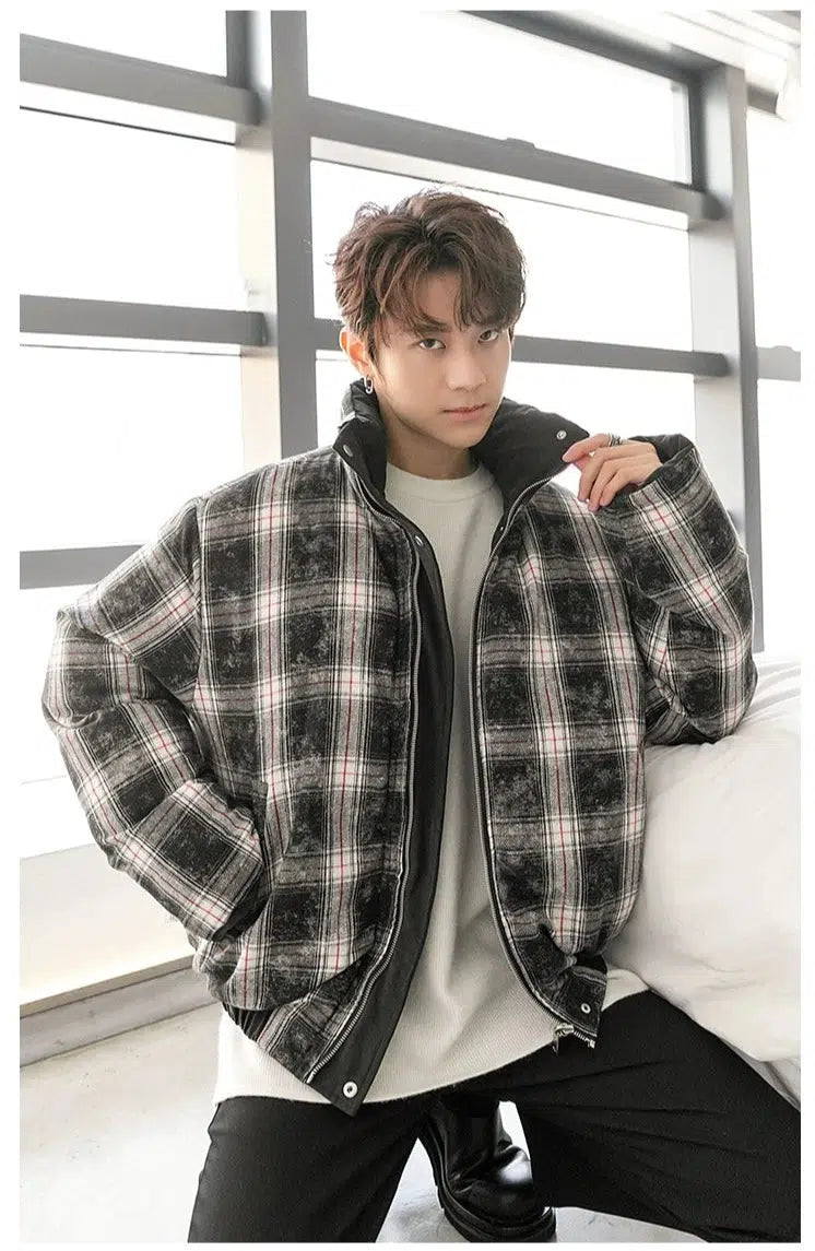 Maxct Double-Side Plaid Cotton Jacket