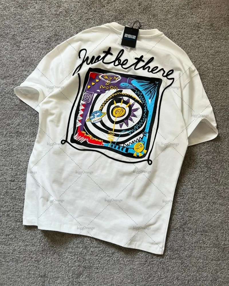 Y2k Harajuku High Street Retro Tops Trendy Fashion Casual T-Shirts Women Letters Poker Print Oversized Short-Sleeved Tops Men