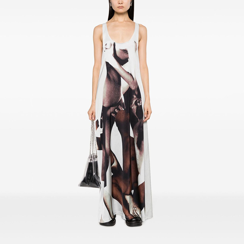 Women's Abstract Sexy Seduce Printed Dress Tank Camisole Sleeveless Dresses Wild Printed Casual Wear Streetwear Outfit
