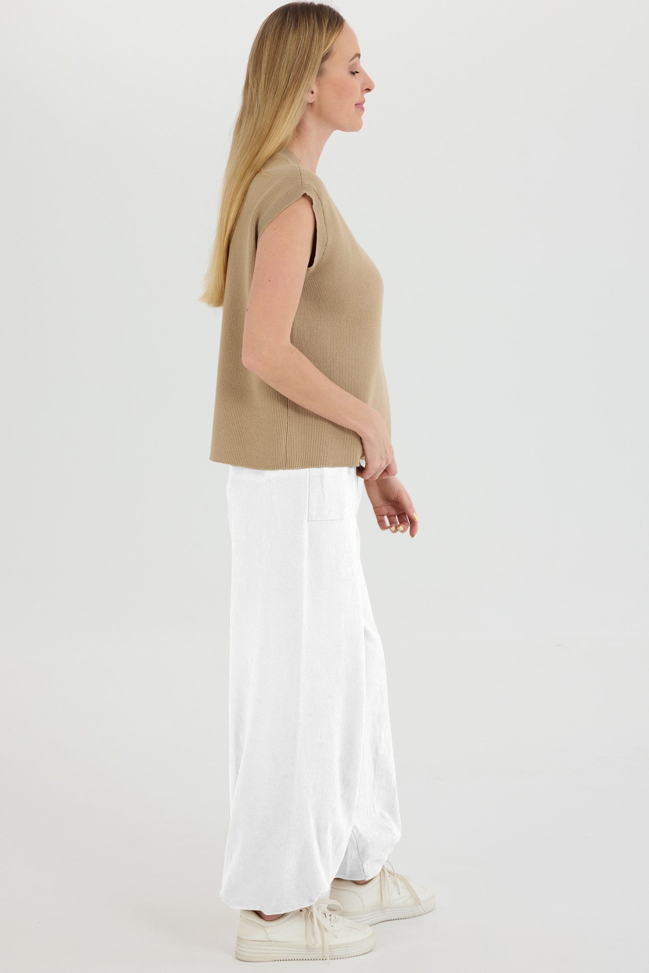 Maxct V Neck Knit Tank Top Pants Suits - Image 17