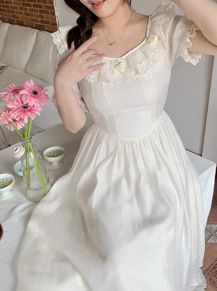 Blanc Rose Midi Dress Maxct