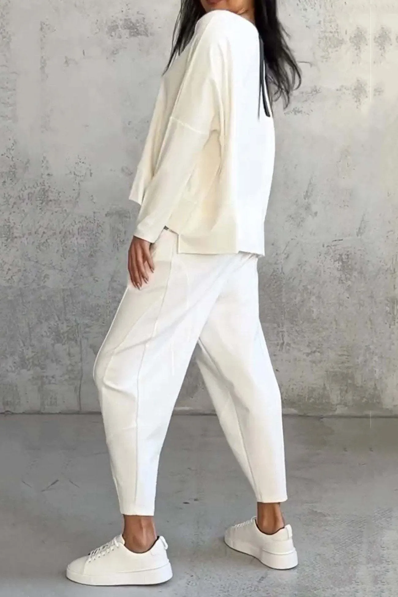 Maxct High Low Hem Sweatshirt Set