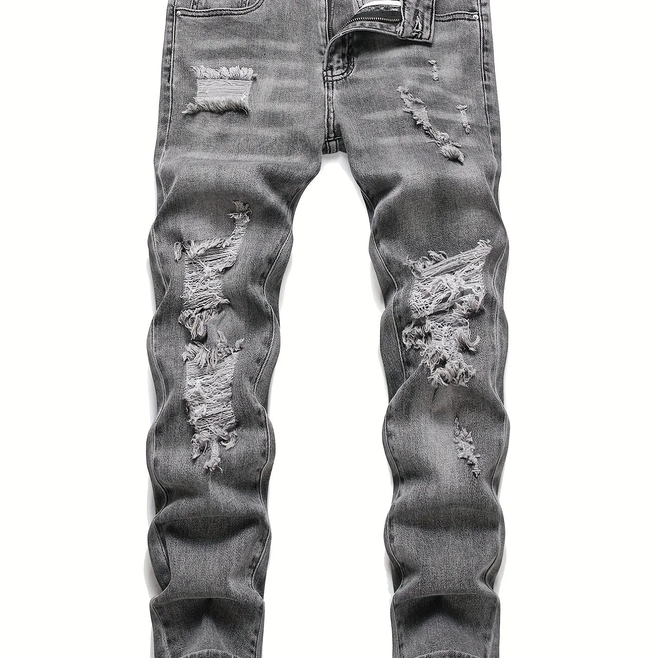 Maxct  Men's Skinny Fit Ripped Stretch Slim Fit Jeans Pants