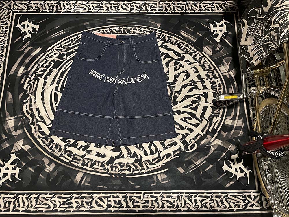 Oversized Jorts Summer Jeans Shorts Men's Wide Leg Baggy Y2K Denim Shorts