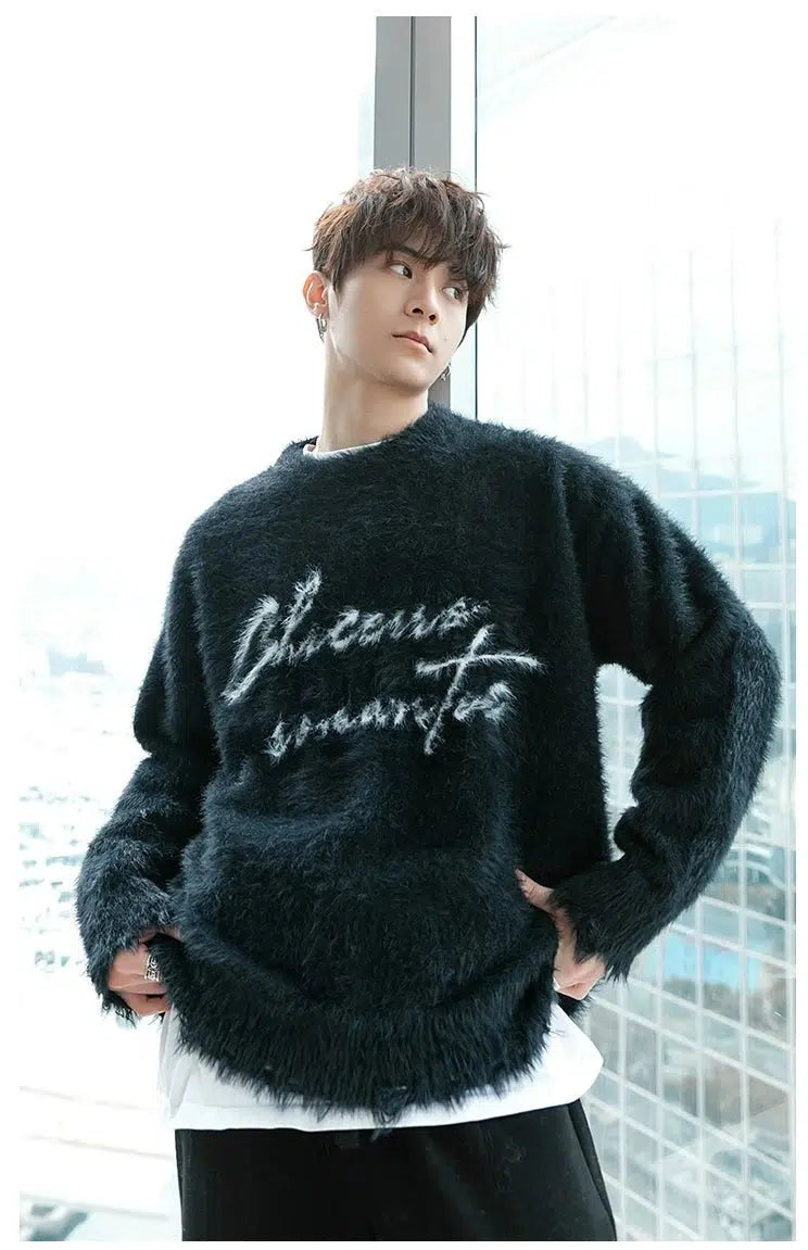 Maxct Printed Letter Sweater