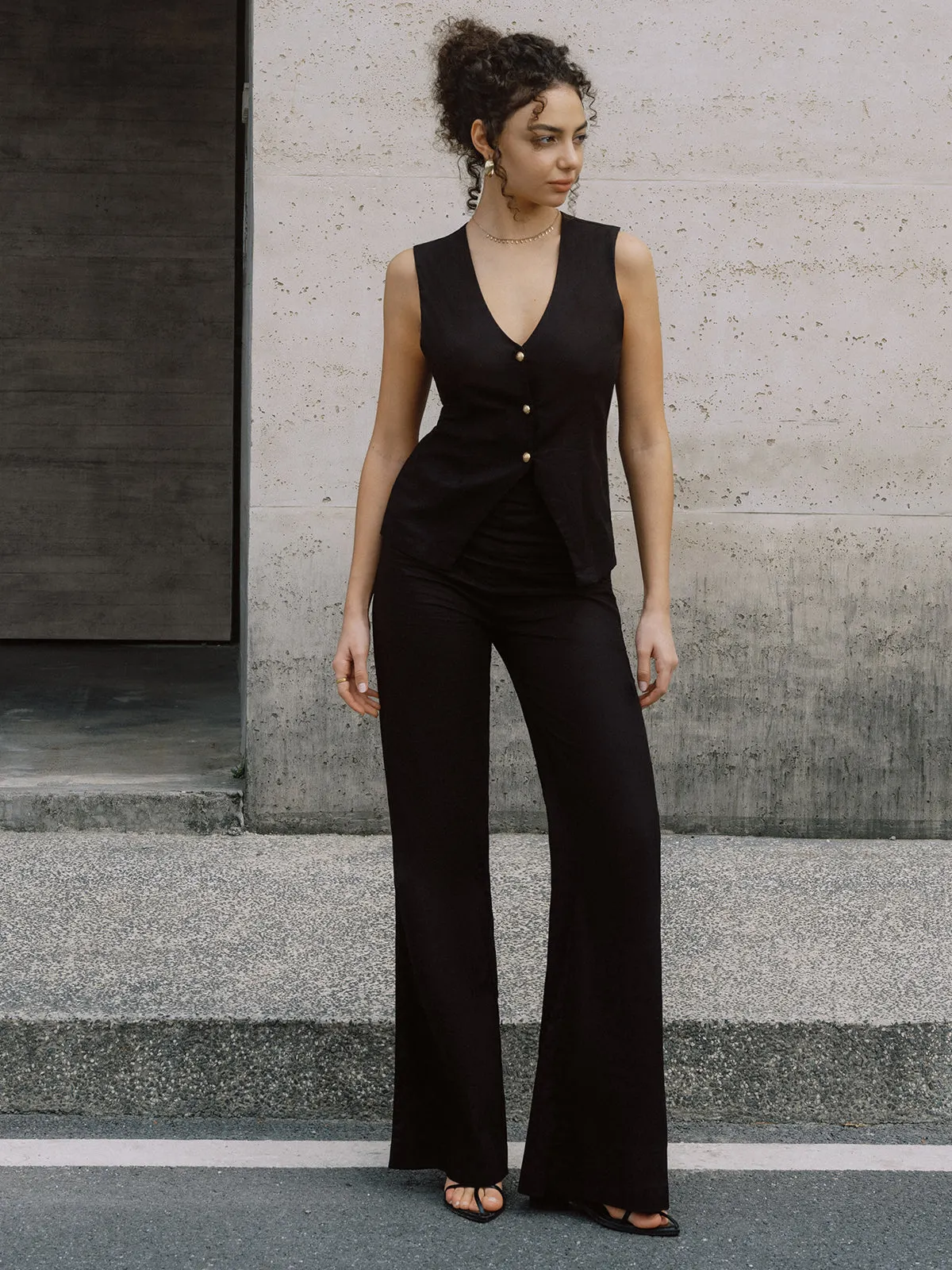 Maxct Tailored Metal Button Waistcoat With Pants Set