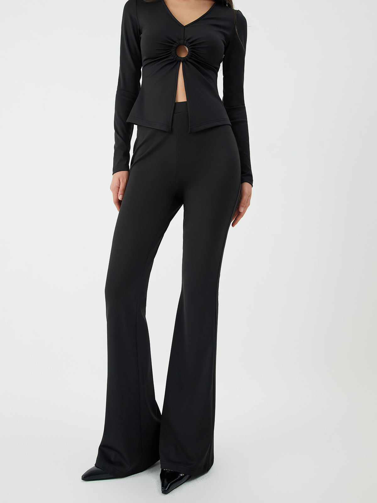 Maxct Solid Flared Long Pants