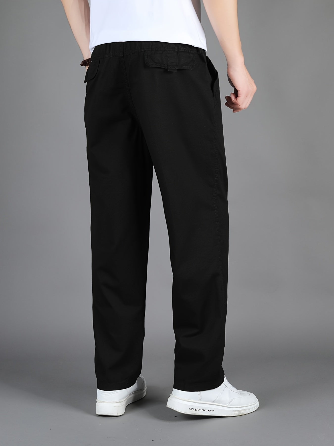 dunnmall  Maxct  Men's Fashion Casual Black Straight Leg Pants