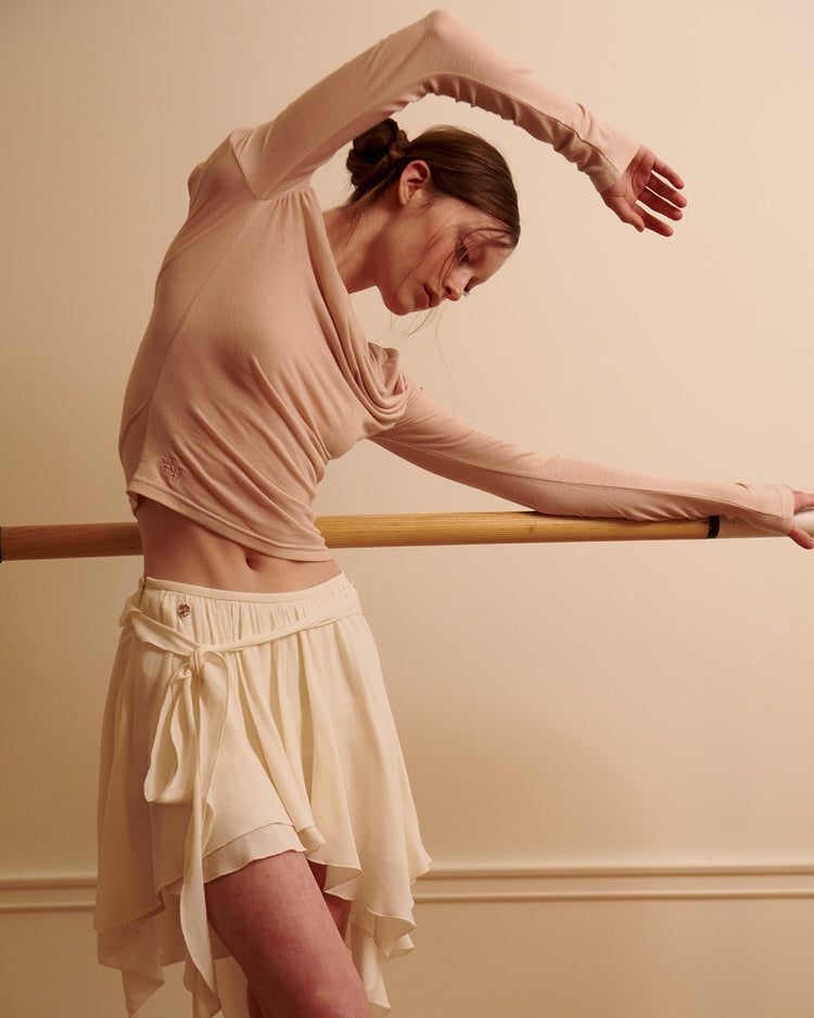 Balletcore Asymmetrical Mid Skirt Maxct
