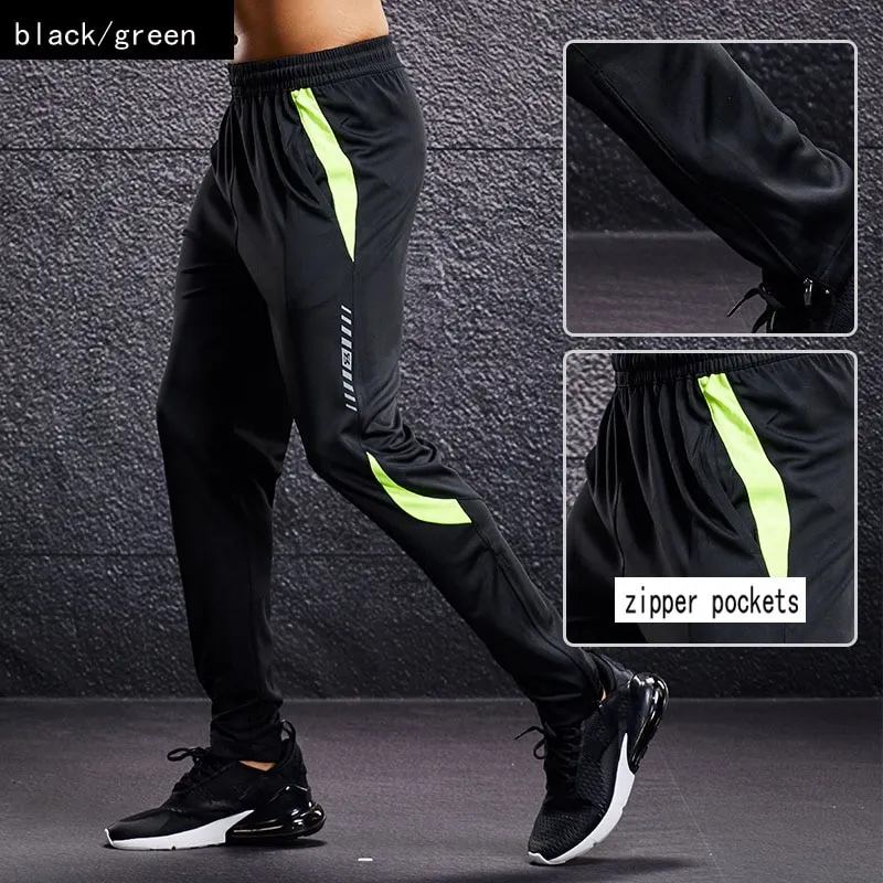 Men's Zipper Pocket Sport Pants: Running. Soccer. and Fitness - true deals club