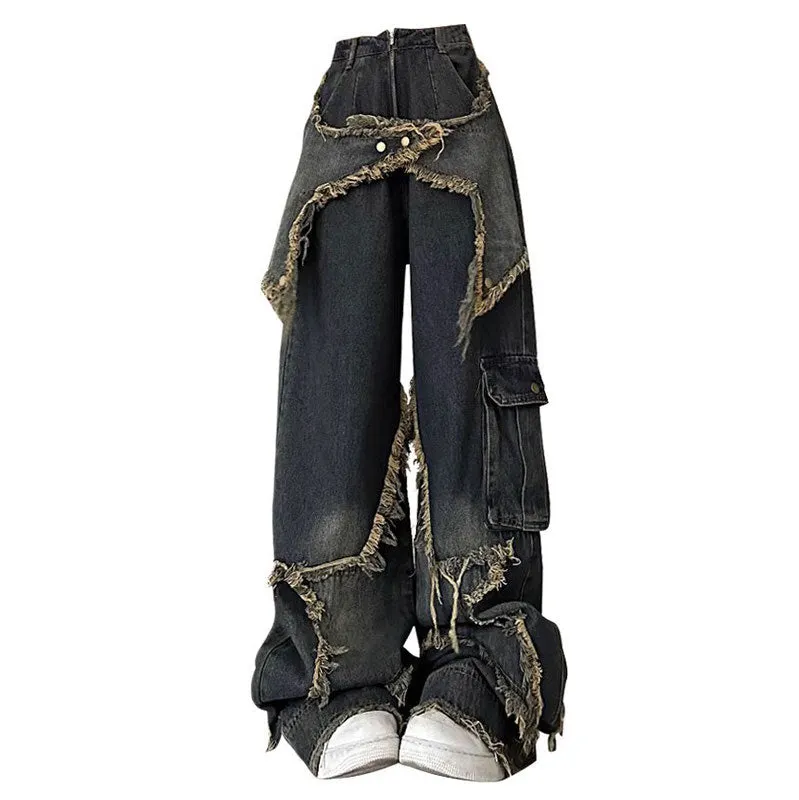 Star Girl Wide Leg Jeans Maxct