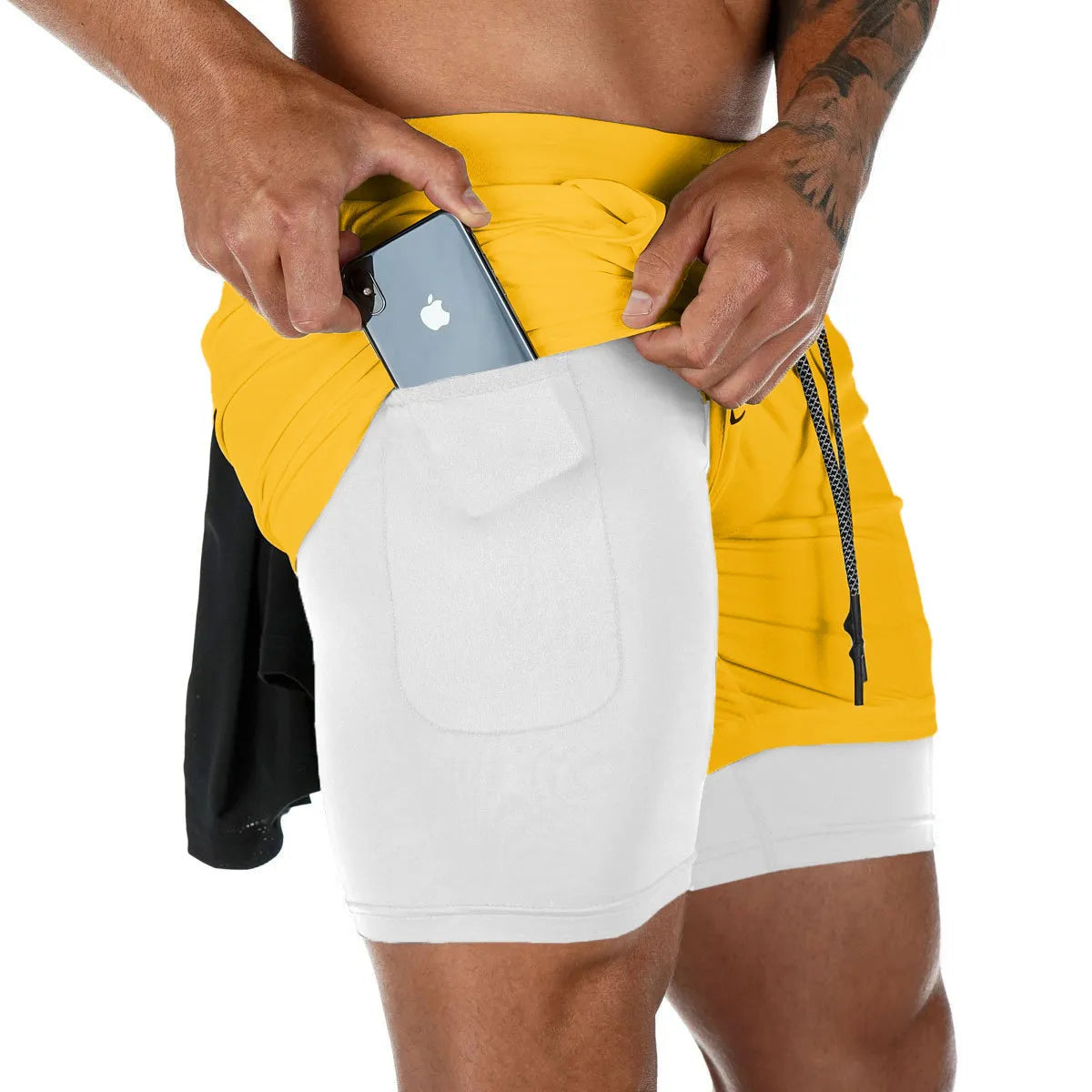 2-in-1 Running & Gym Mens Quick Dry Shorts Maxct