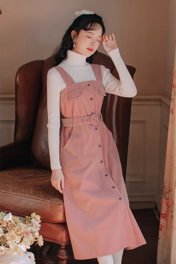 Corduroy Button Up Midi Dress Maxct