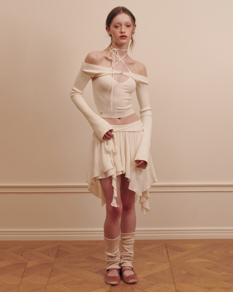 Balletcore Asymmetrical Mid Skirt Maxct
