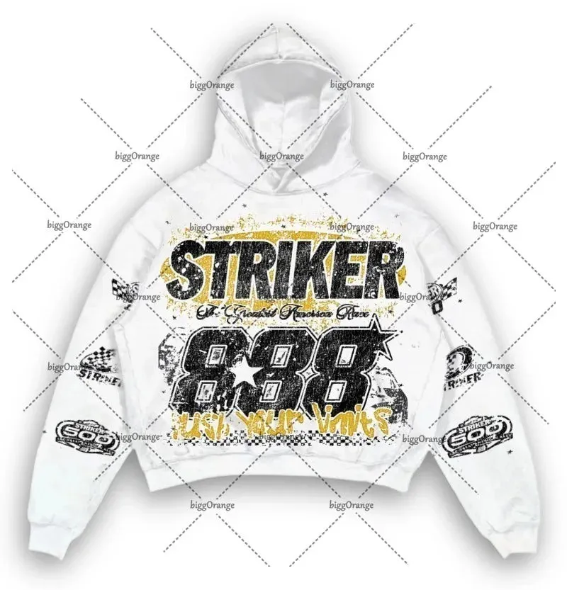 Maxct European and American High Street Fashion Brand Clothing Printed Loose Pullover Hoodie Men Street Hip-hop Oversized Sweatshirt