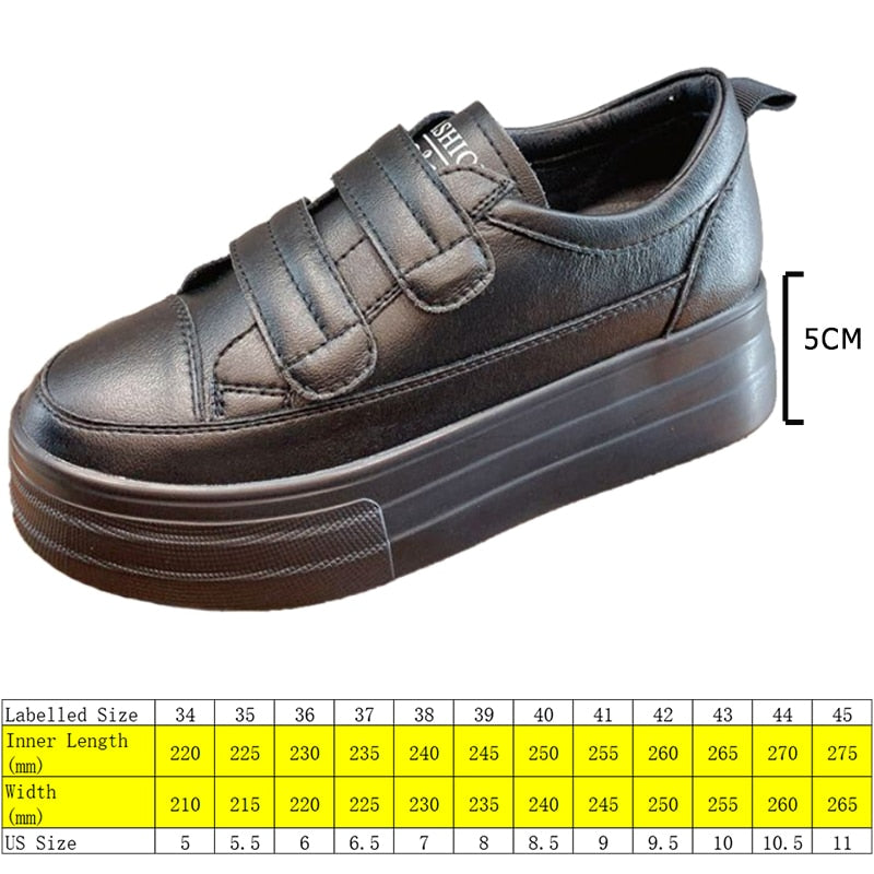 5cm Leather Platform Sneakers for Women Maxct