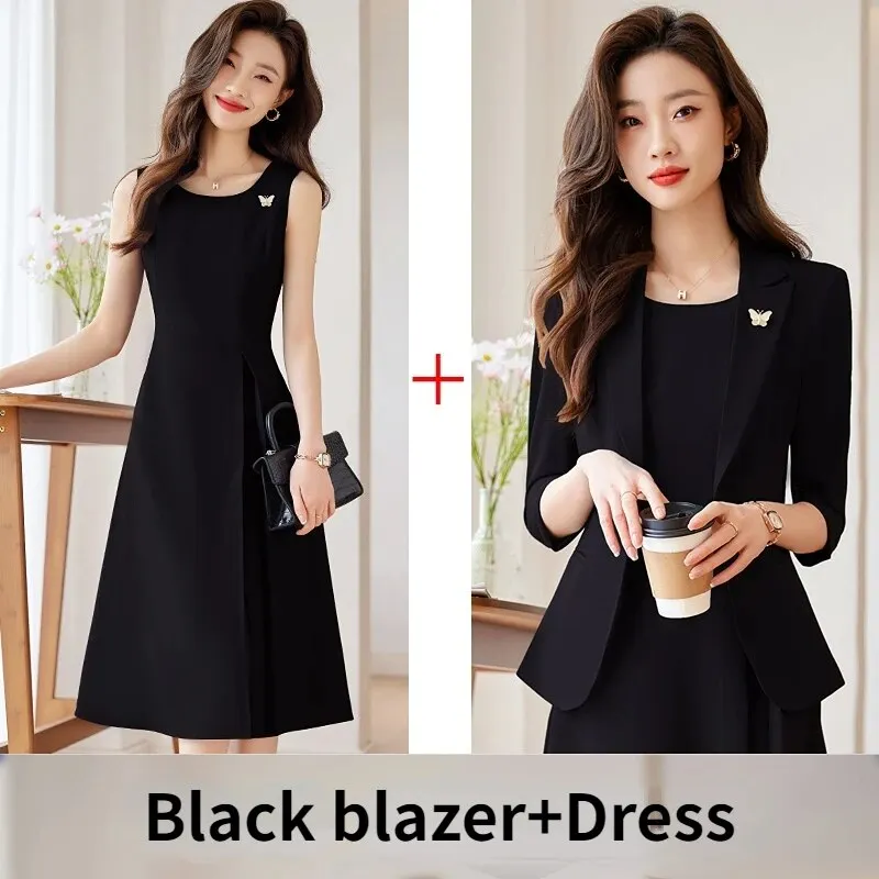 Maxct Professional Women Suit Fashionable Minimalist Style to Show the Workplace Style Dress with Blazer New in Matching Sets