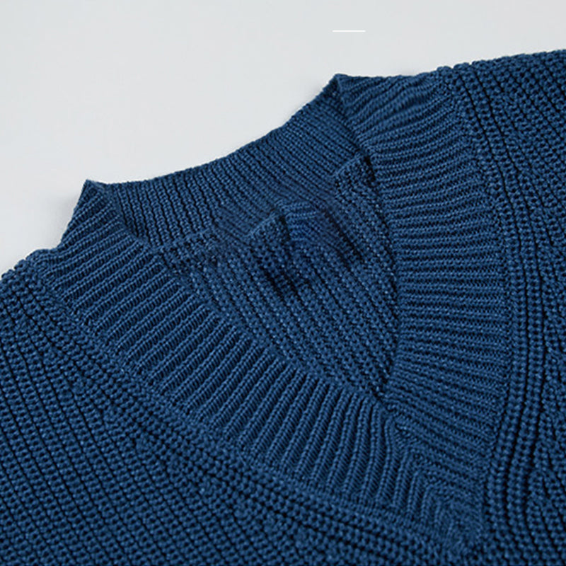 Maxct Solid V-Neck Knit Tank Top Sweater