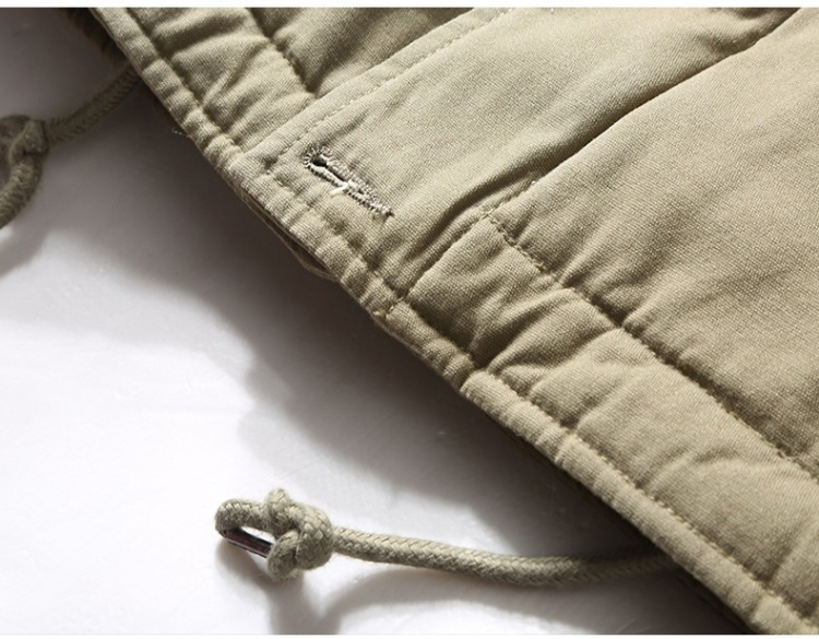 &Men's Fleece & Cashmere Lined ARMY Bomber Jacket