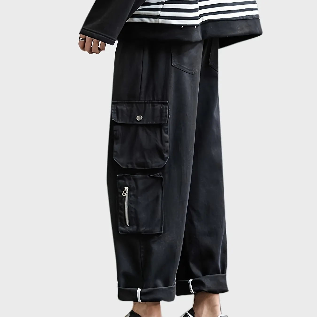 Maxct  Men's Casual Zipper Pockets Cargo Pants For All Seasons