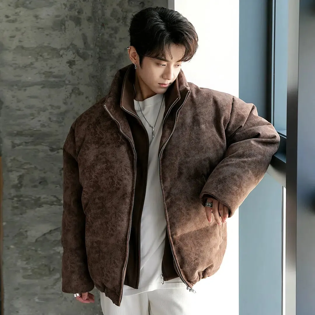 Maxct Thickened Stitching Stand Collar Cotton Jacket