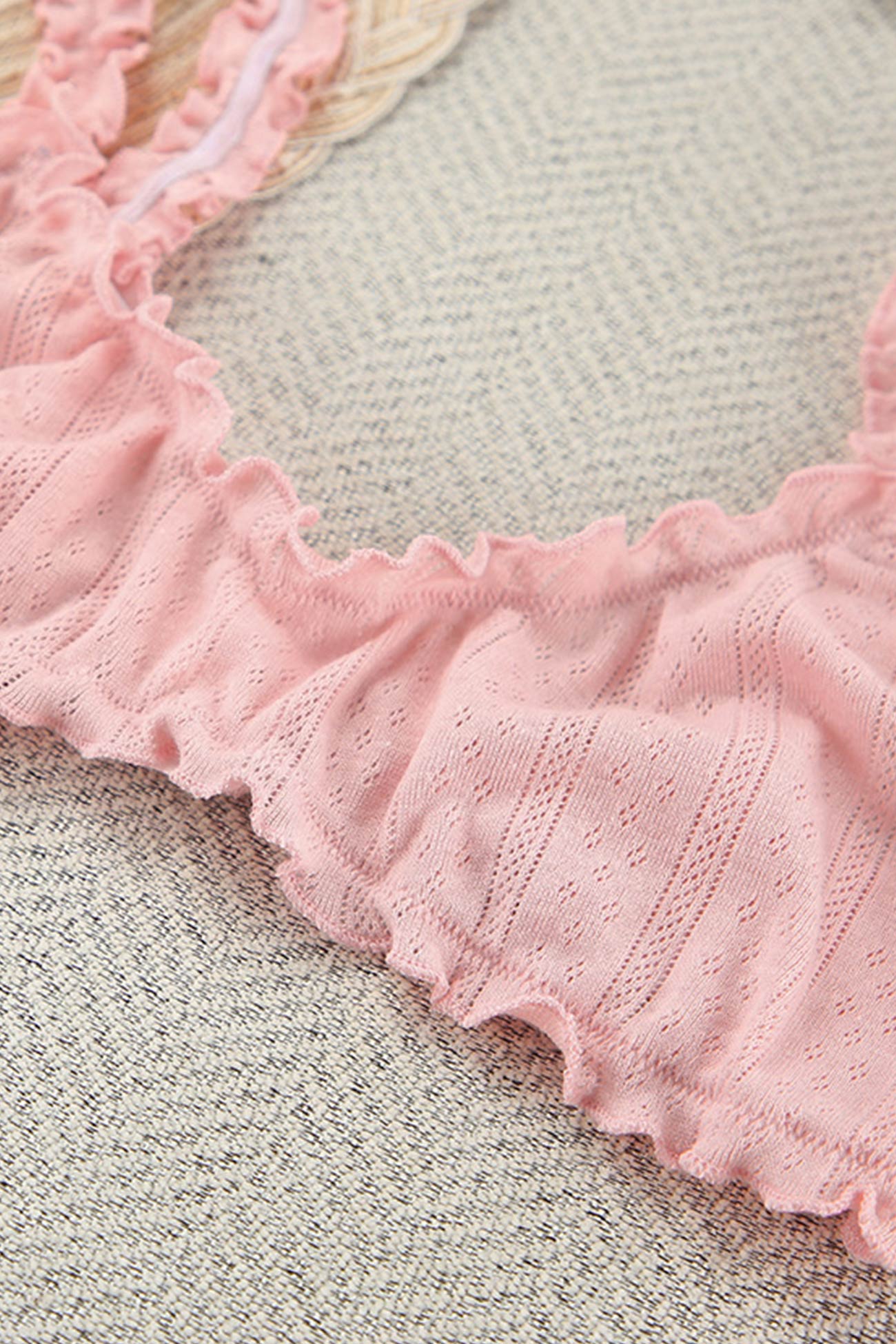 OLCooL Knitted Cardigan Vest Three-piece Shorts Set