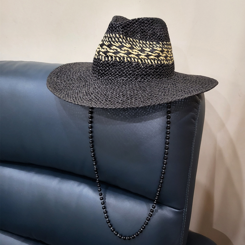 Straw Hat Japanese Style Black Brown Panama Women's Beach Big Brim
