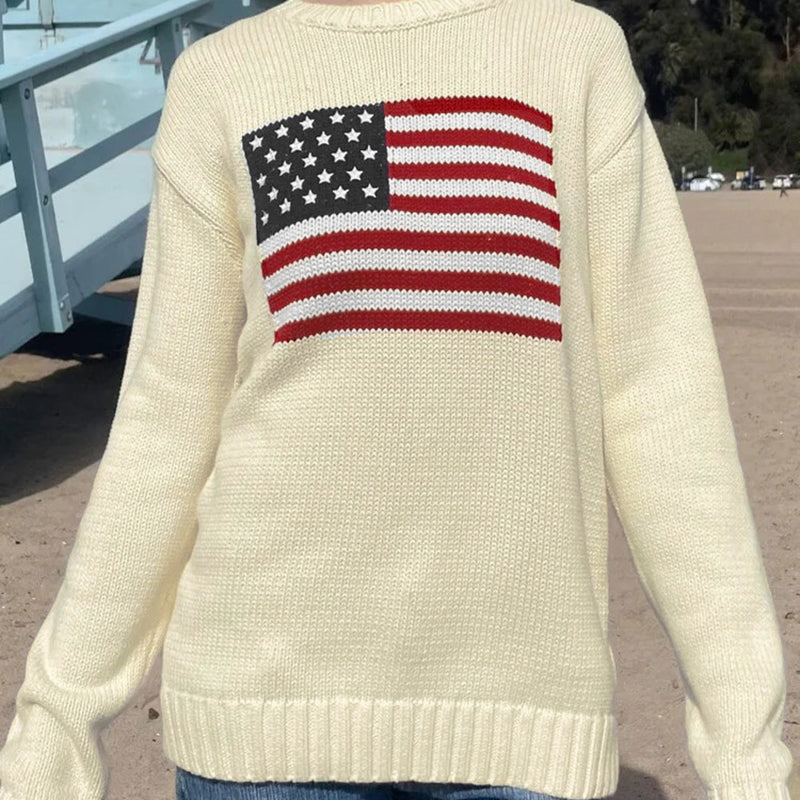 Maxct Mable American Flag Sweater