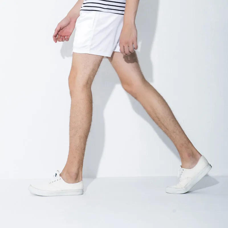 Maxct Solid Color Casual Beach Shorts
