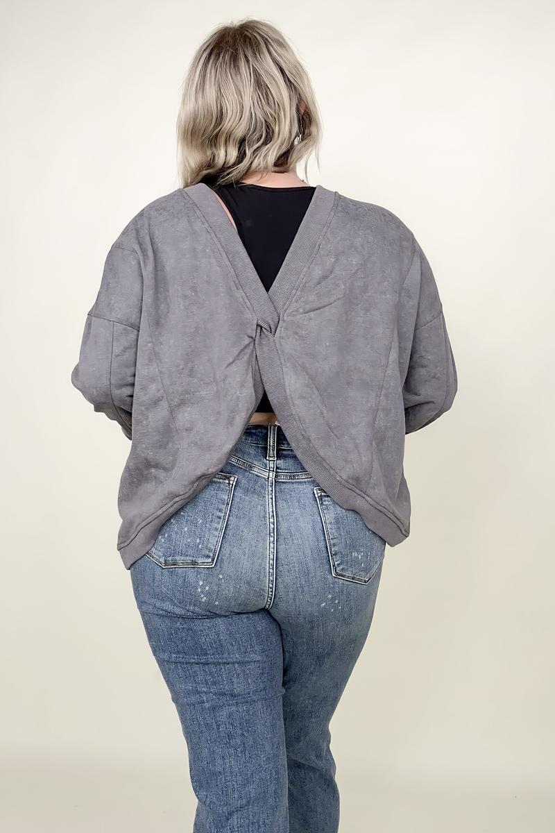 Maxct &Twist Detail Reversible Oversized Sweatshirt With Pockets