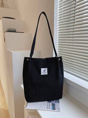 Patch Decor Shoulder Tote Bag - Women Tote Bags