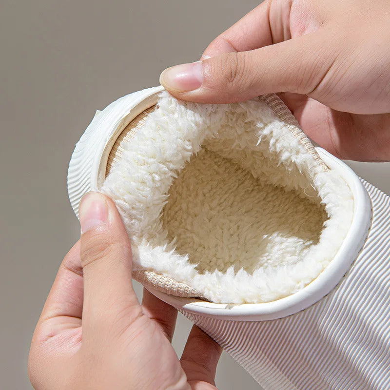 Unisex Waterproof Winter Sneaker Slippers - Non-Slip, Plush Maxct