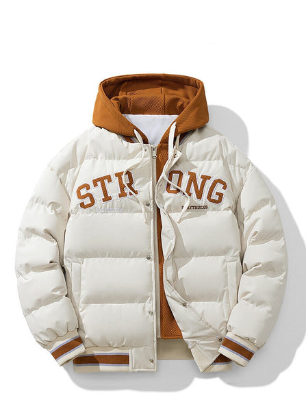 &Men's Windproof Hooded Thick Thermal Jacket