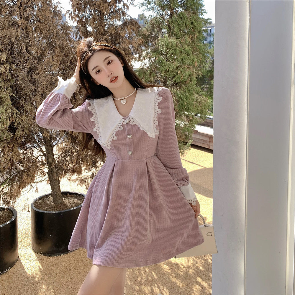 Sweet Love Peter Pan Knit Dress Maxct