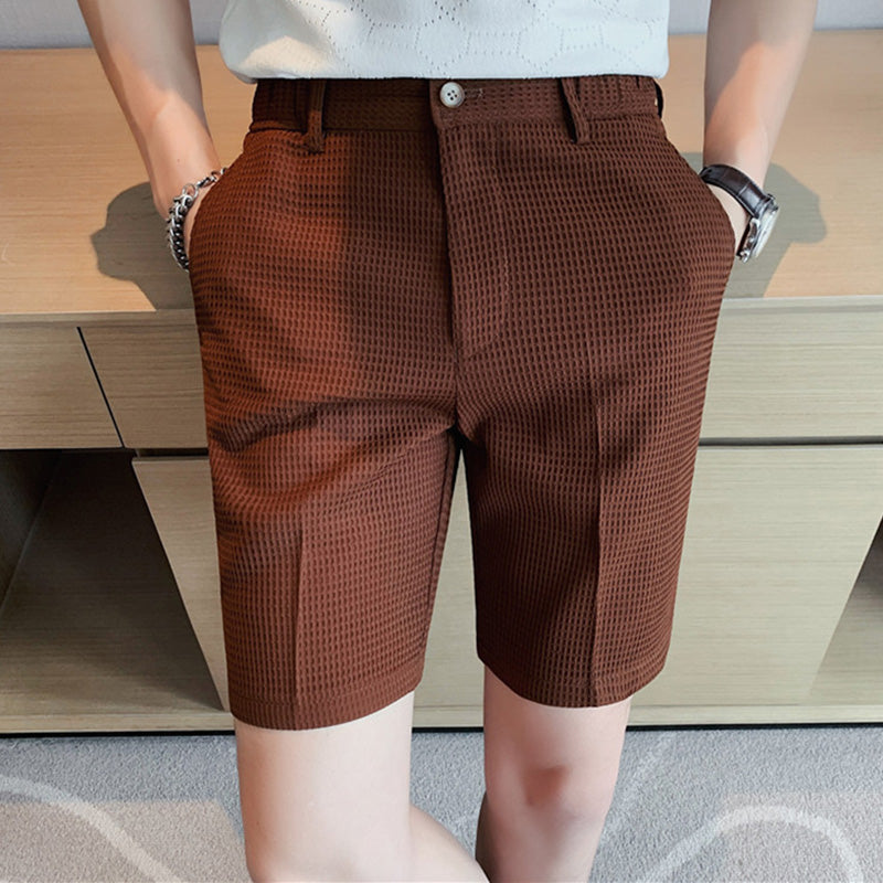 Maxct Plaid Embossed Casual Shorts