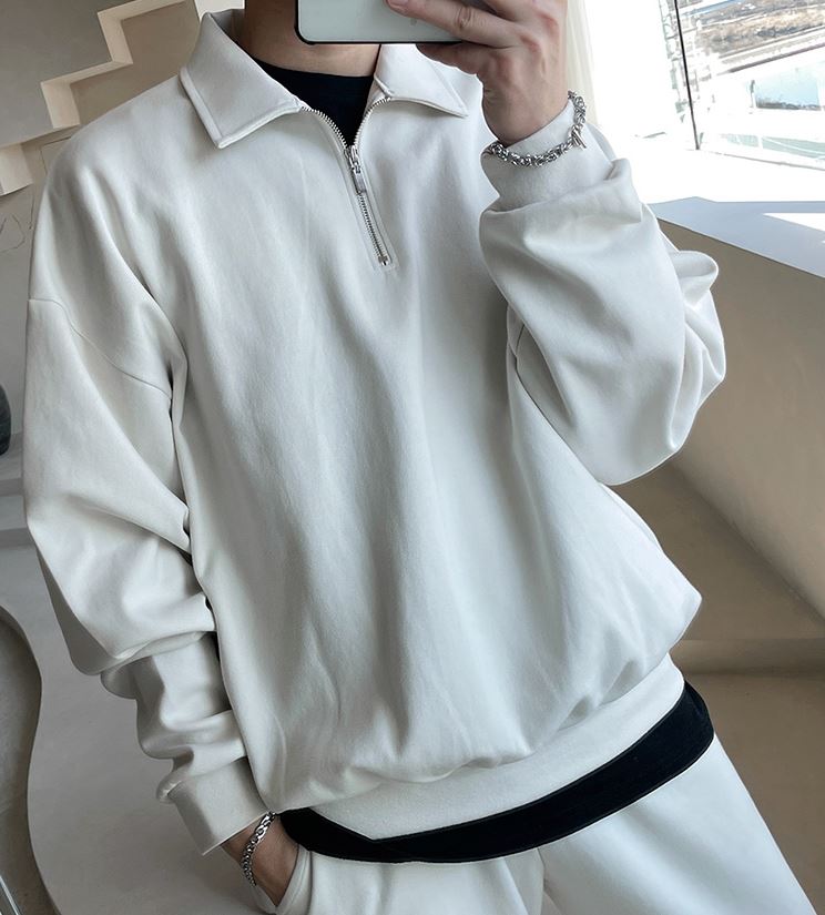 Maxct 5415 Half Zip-Up Collar Sweater & Casual Pants