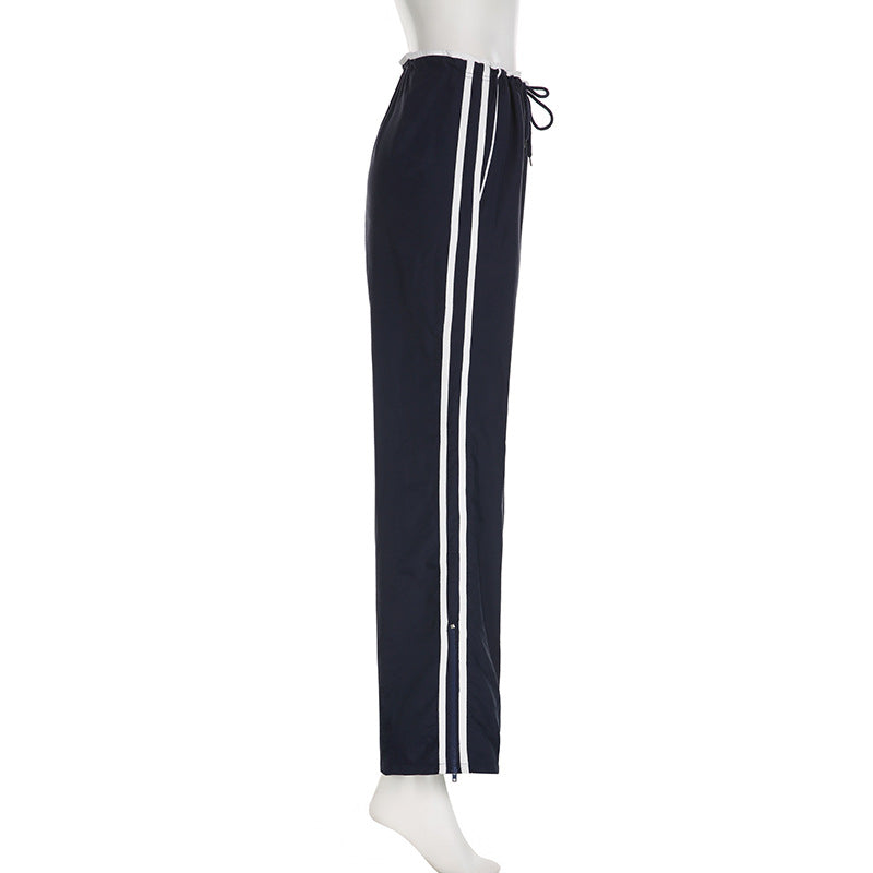 Maxct Vintage Striped Piping Sweatpants