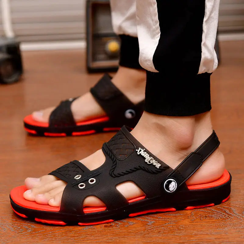Summer Sandals Outdoor Beach Indoor Durable Anti-Slip Peep Toe Men's Maxct