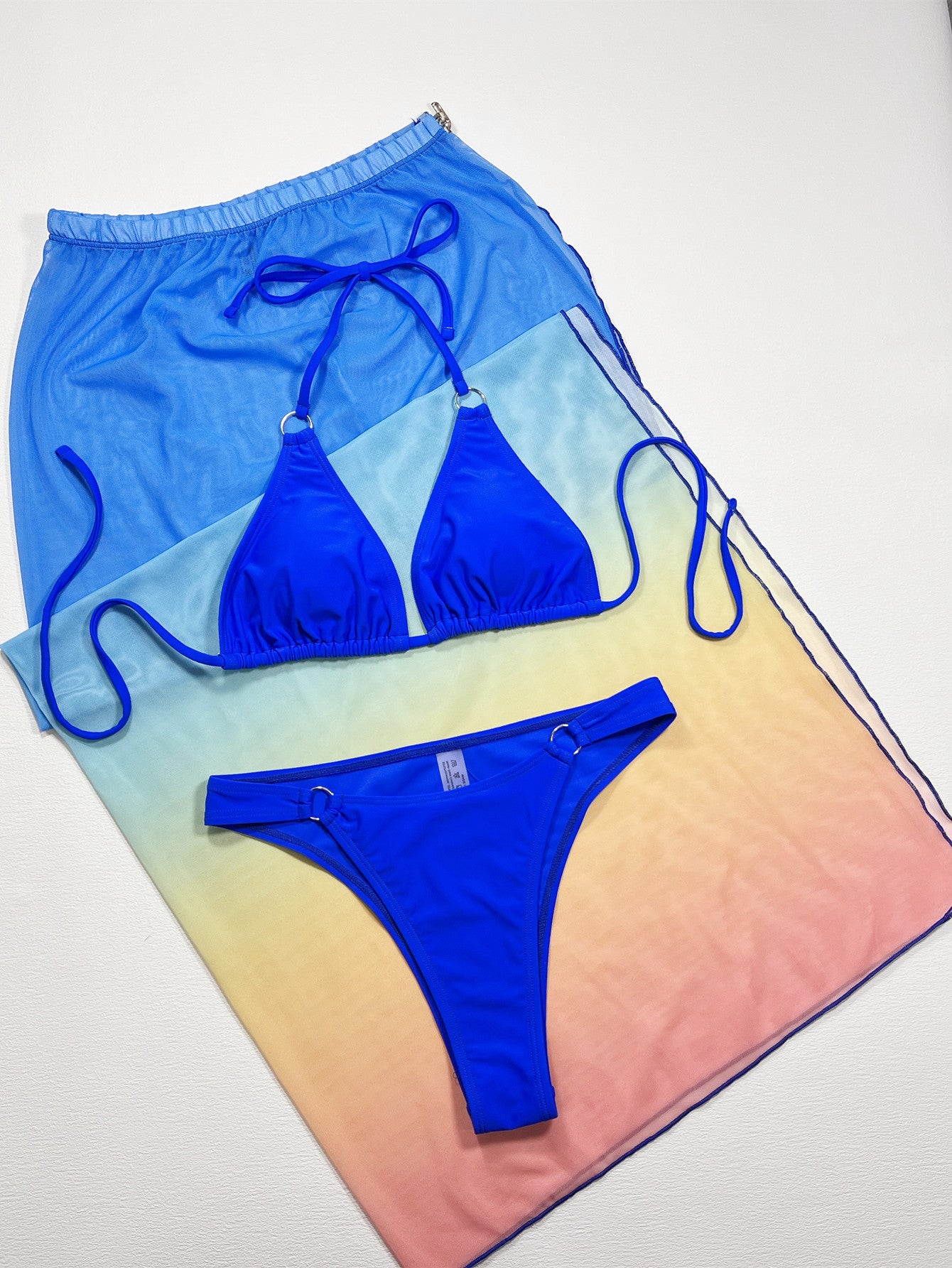Maxct &Gradient Halter Neck Three-Piece Swim Set