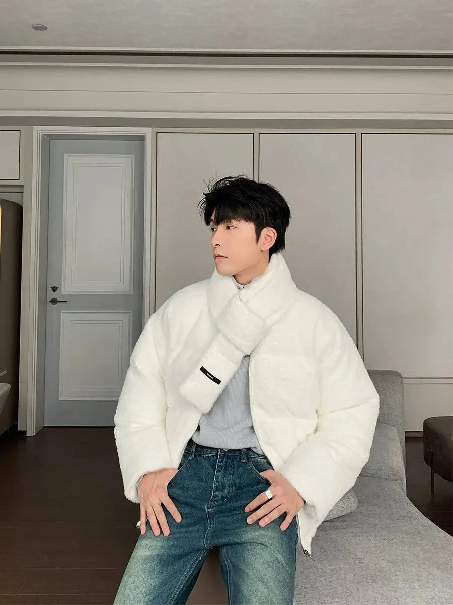 Maxct Cotton-padded Jacket with Scarf