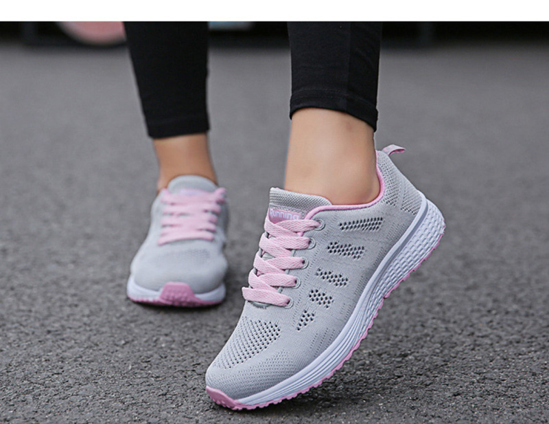 Women's Casual Breathable Mesh Flat Sneakers - true deals club