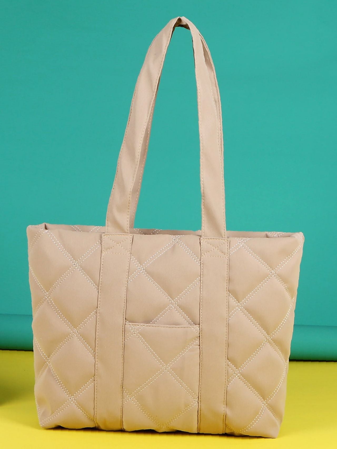 Maxct - Minimalist Quilted Shoulder Tote Bag  - Women Tote Bags