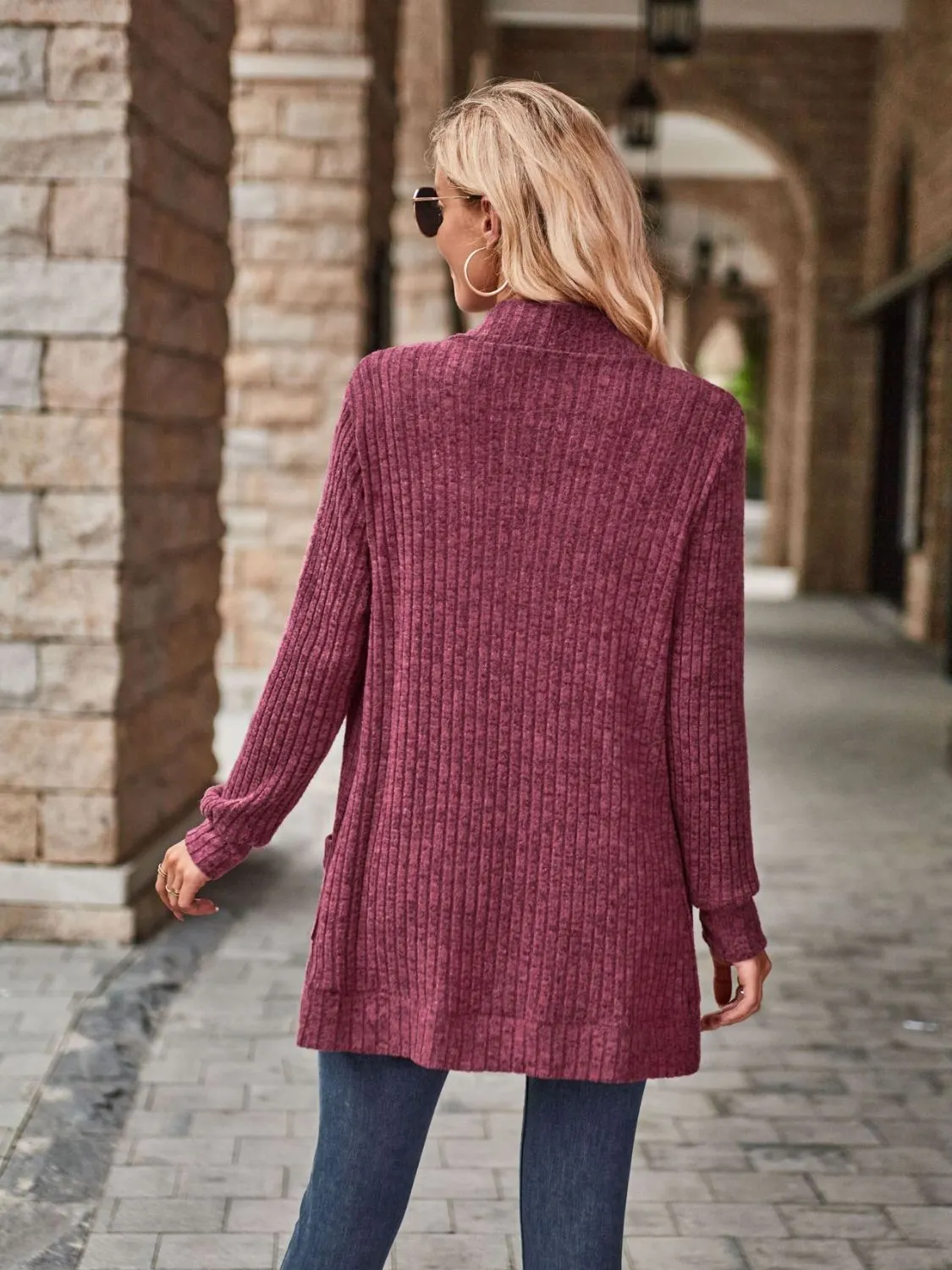 Maxct &Open Front Cardigan with Pockets