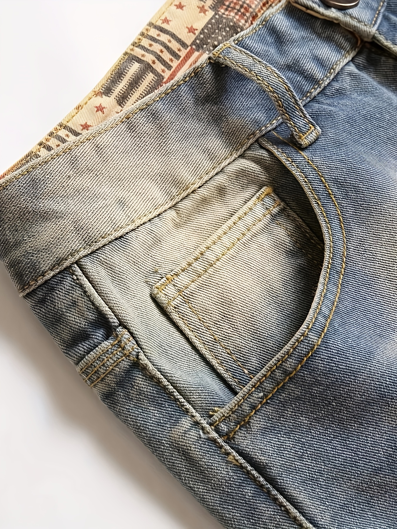 Regular Fit Ripped Jeans, Men's Casual Street Style Distressed Denim Pants For All Seasons