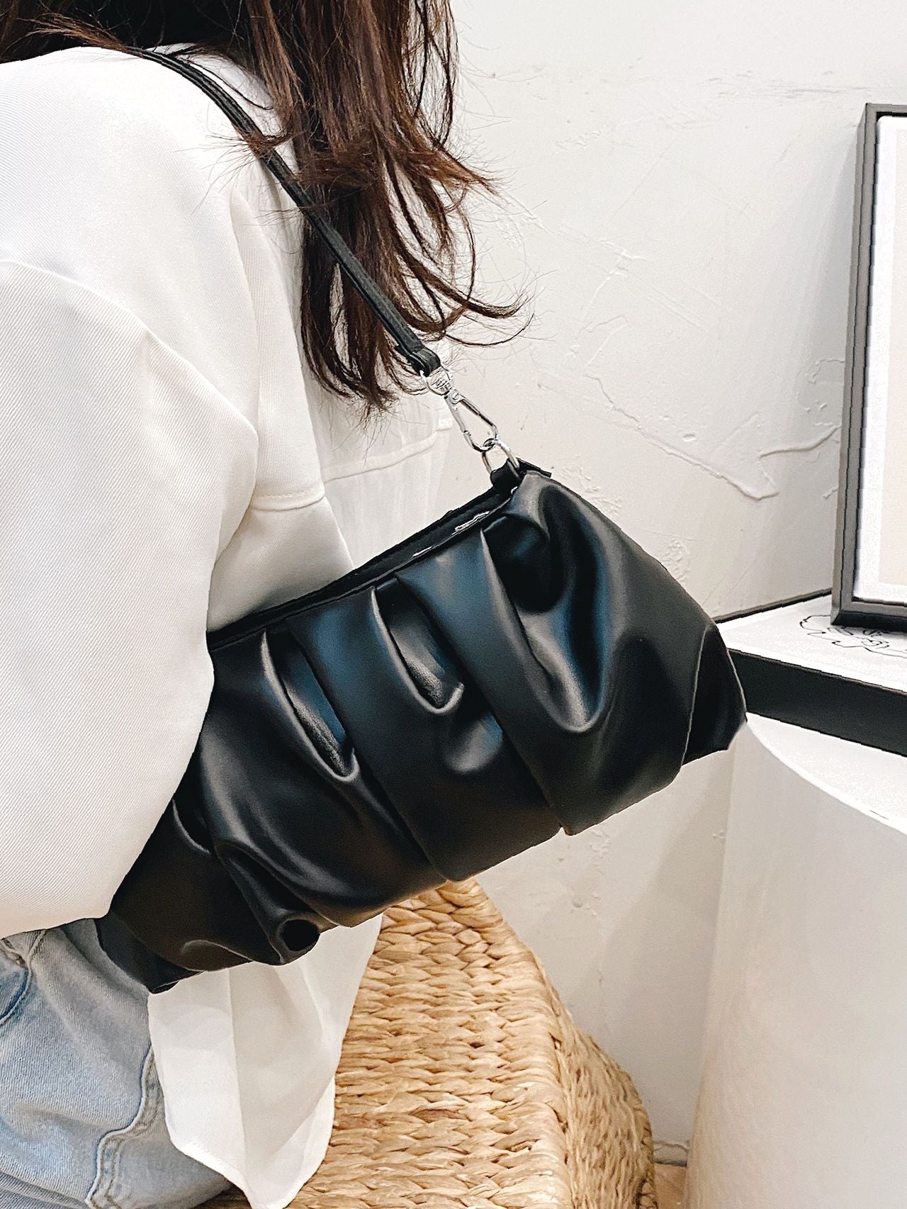 Bag For Love - Minimalist Ruched Bag - Women Maxct Bags