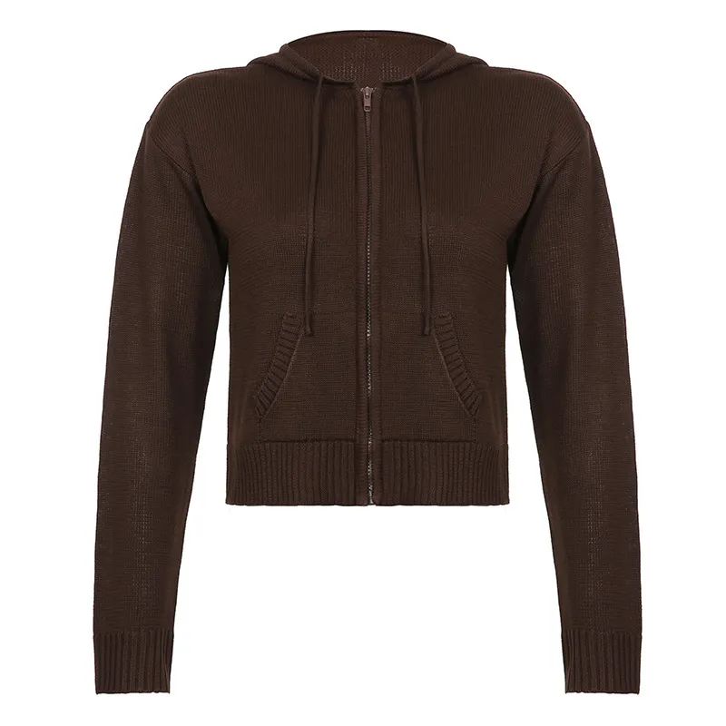 Slim Zipper Casual Hooded Sweater