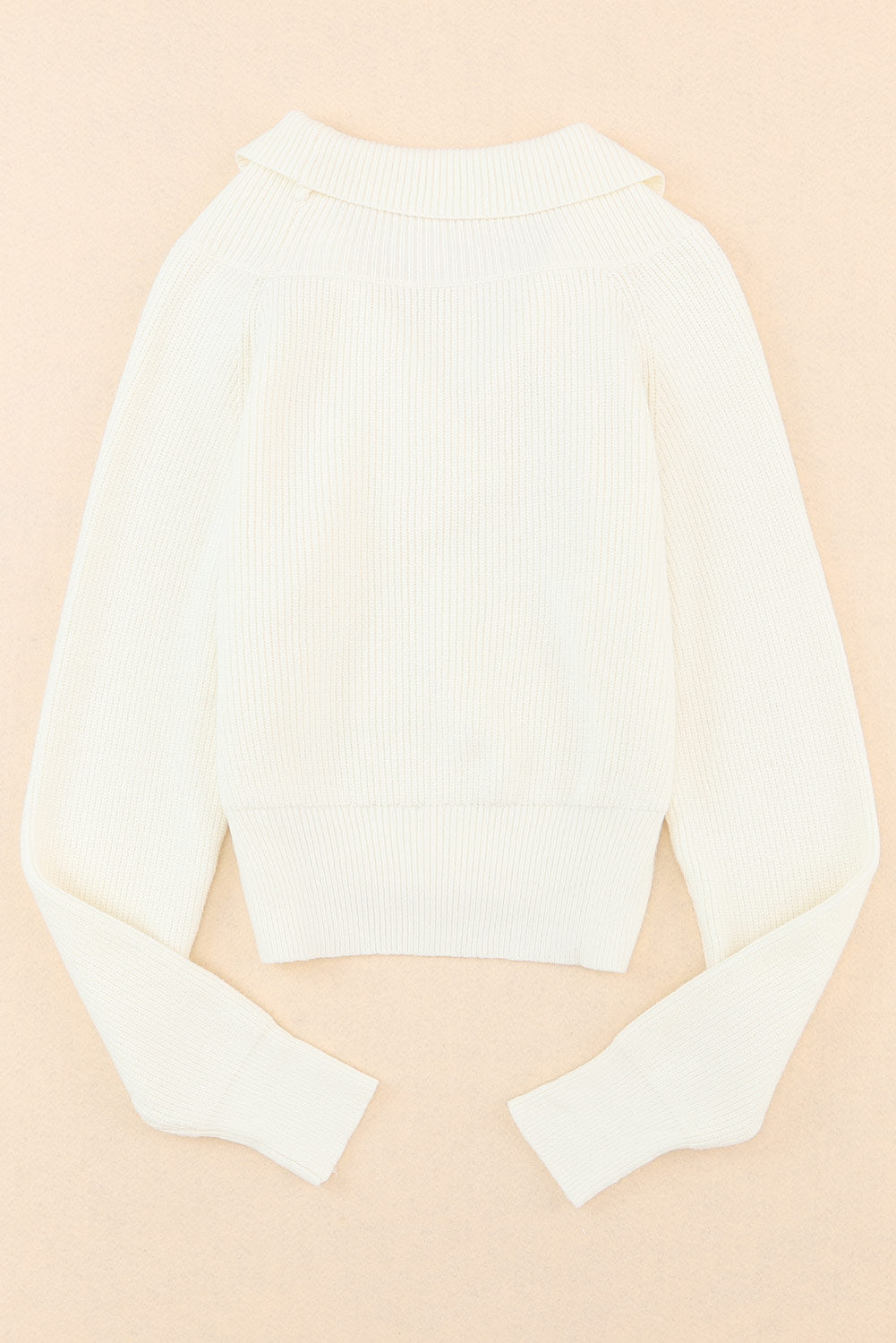 Maxct &Ribbed Surplice Long Sleeve Sweater