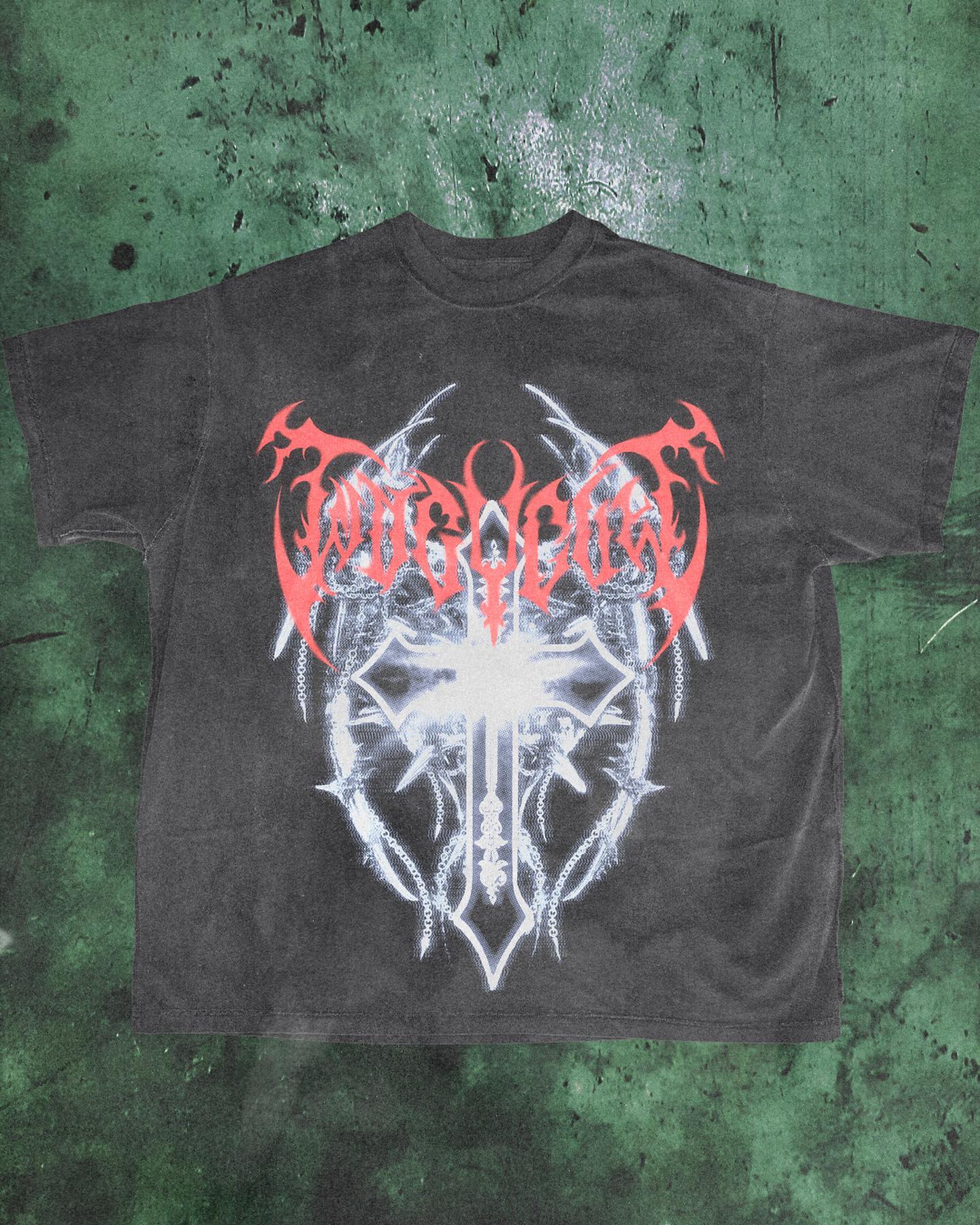 90s Streetwear Gothic Streetwear T Shirts Men Harajuku Retro Print Pattern Oversized Tshirt Y2K Punk Skull Demon Graphic Short Sleeved Tops